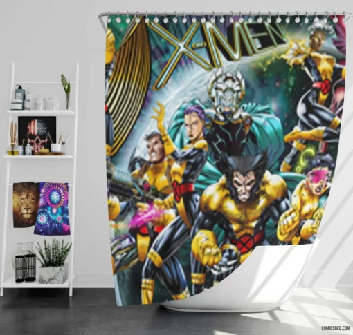 X-Men Mutant Superteam Comic Shower Curtain