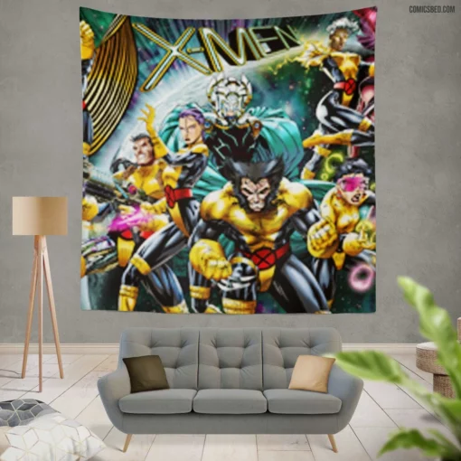 X-Men Mutant Superteam Comic Wall Tapestry