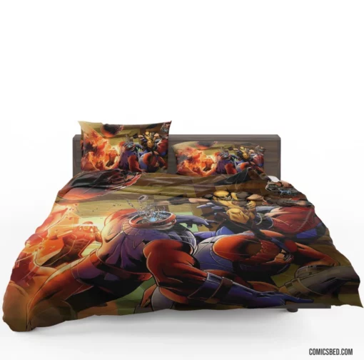 X-Men Schism - Cyclops and Wolverine Comic Bedding Set