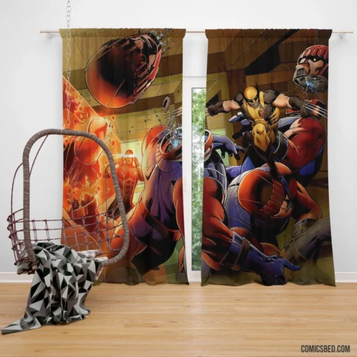 X-Men Schism - Cyclops and Wolverine Comic Curtain