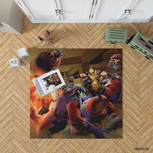 X-Men Schism - Cyclops and Wolverine Comic Rug