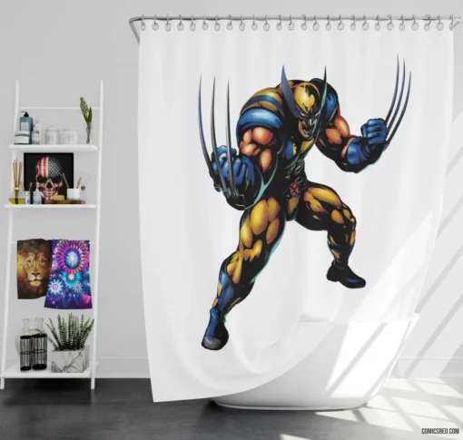 X-Men Wolverine Adamantium-Clad Avenger Comic Shower Curtain