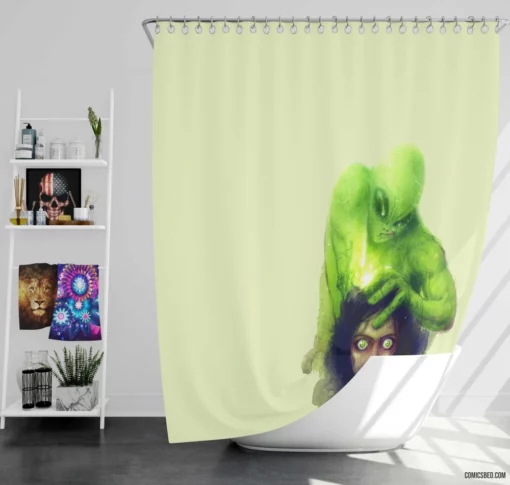 Xenoholics Otherworldly Obsessions Comic Shower Curtain