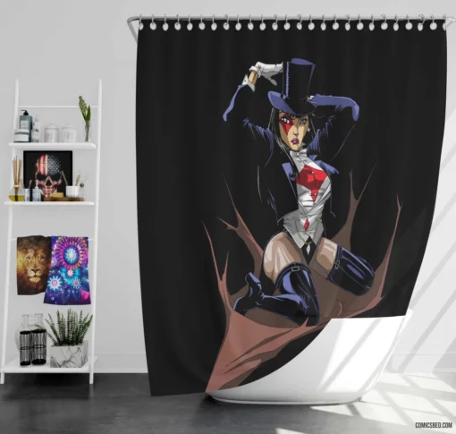 Zatanna Mistress of Magic Comic Shower Curtain