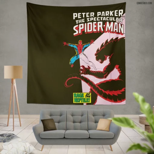 ebbed Spider-Man Marvel Swings into Action Comic Wall Tapestry